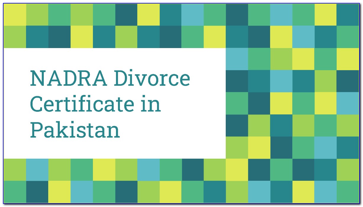 Nadra Divorce Certificate Download