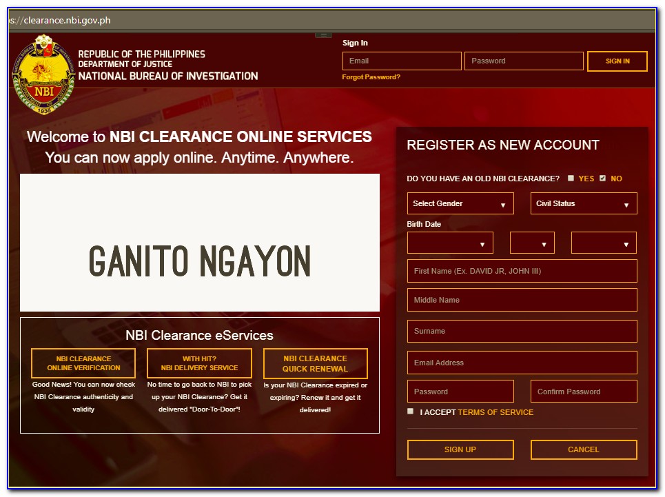 Nbi Certificate Online Application
