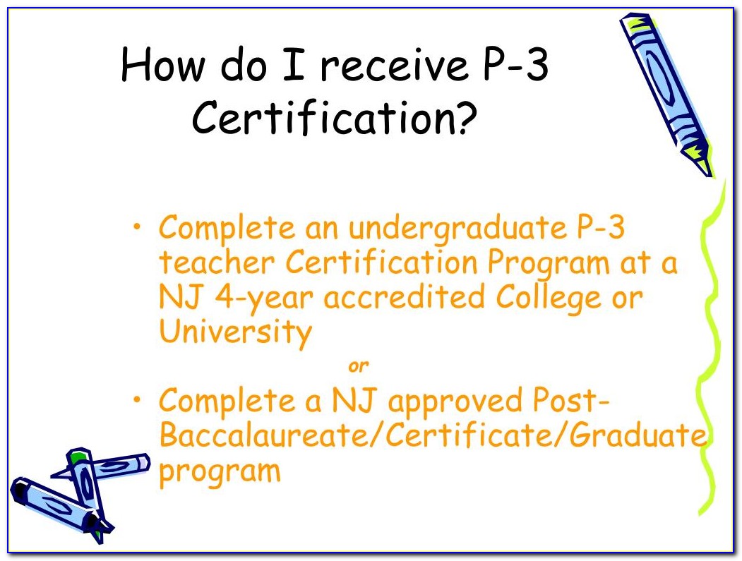 Nj State Approved Post Baccalaureate Certification Program