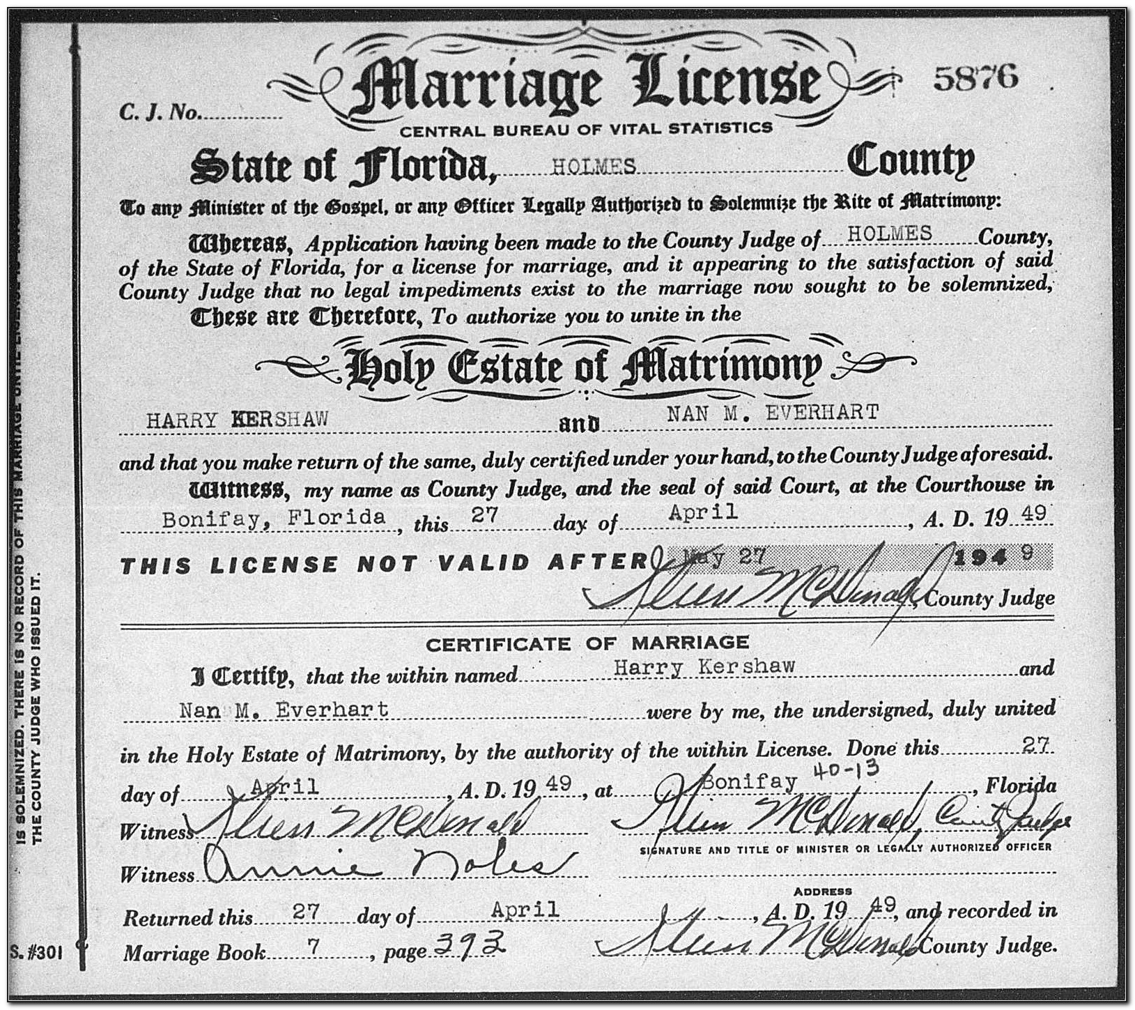 Order Duplicate Marriage Certificate Florida