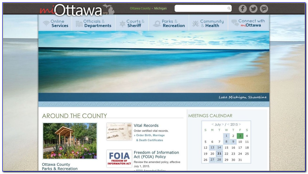 Ottawa County Birth Certificate Request