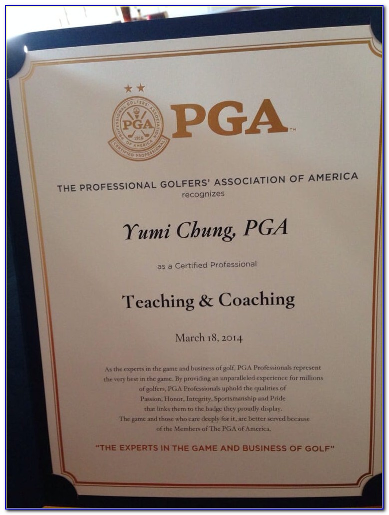 Pga Teaching Pro Certification
