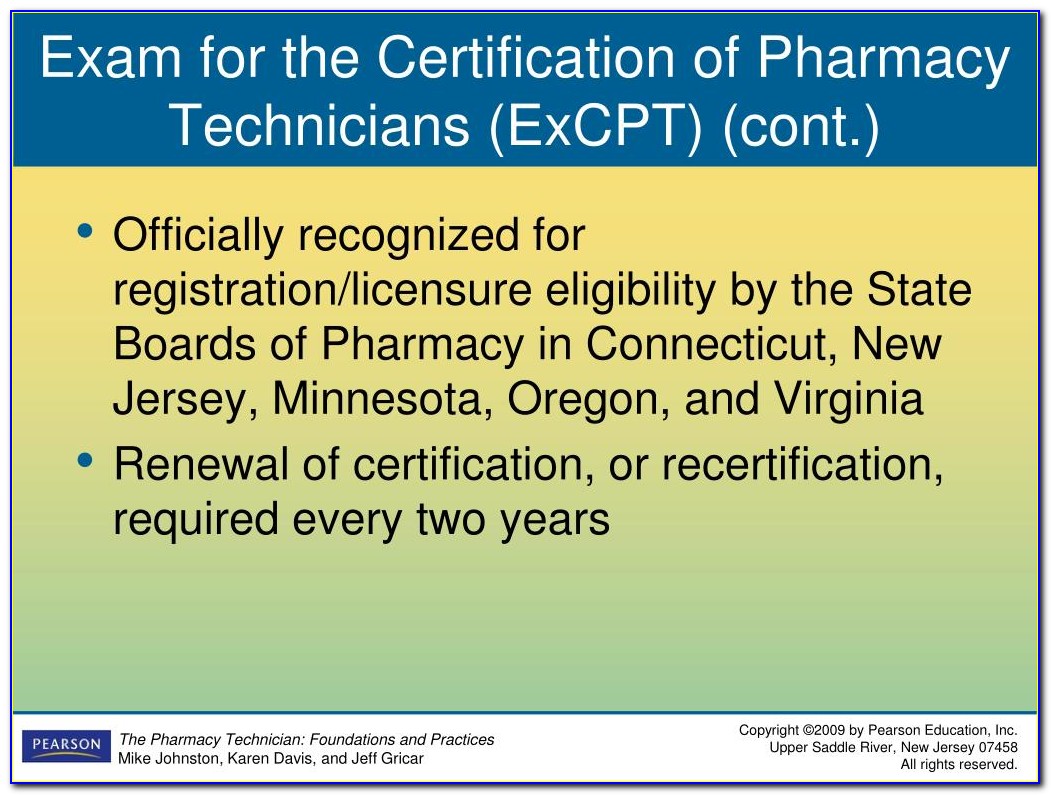 Pharmacy Technician Workbook And Certification Review Pdf