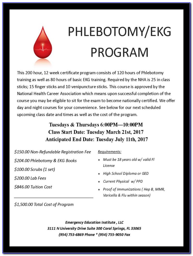 Phlebotomy And Ekg Certification Nyc