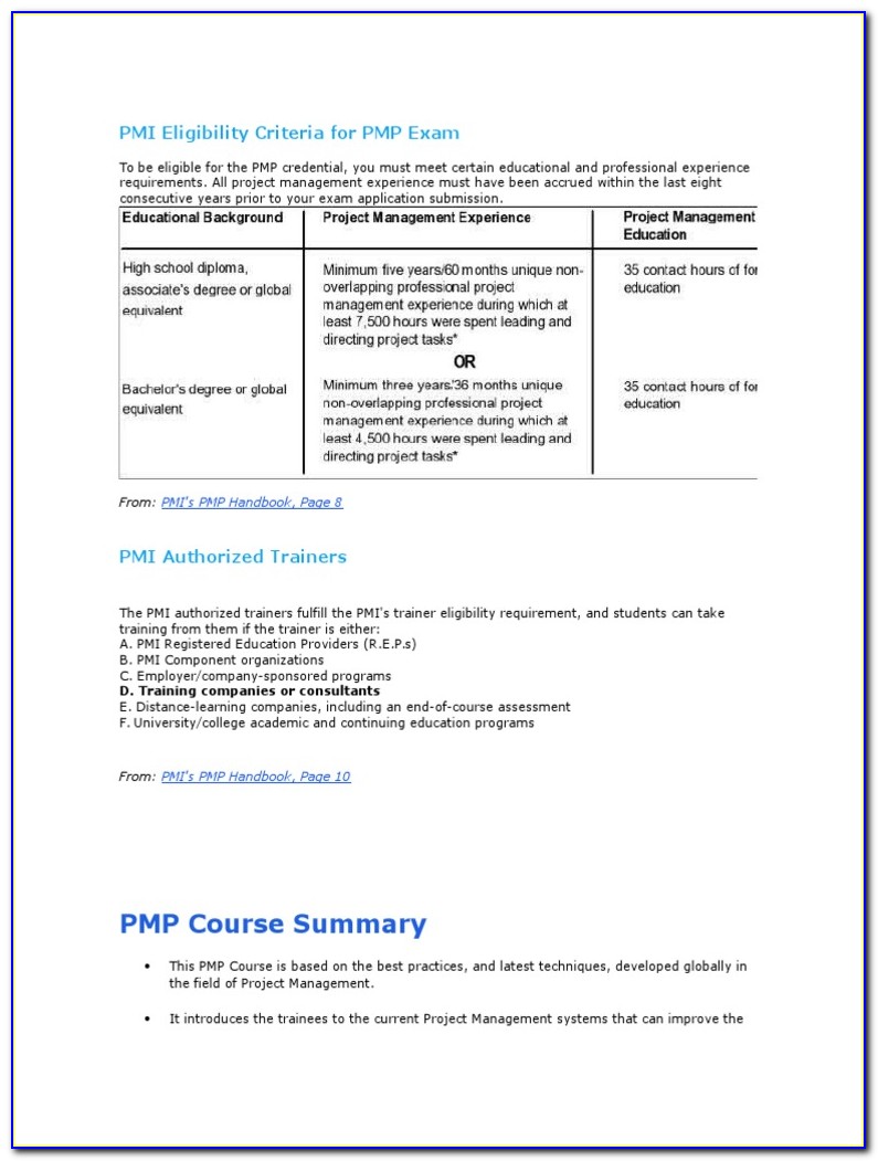 Pmp Certification Eligibility Calculator