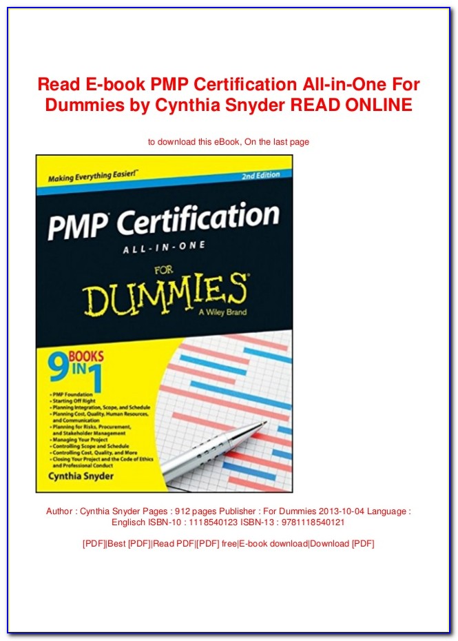 Pmp Certification For Dummies Pdf Free Download