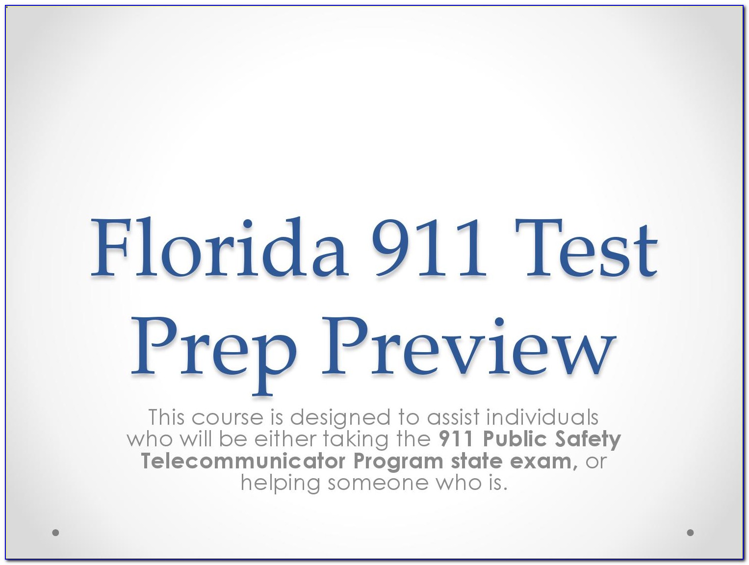 Public Safety Telecommunicator Certification Florida
