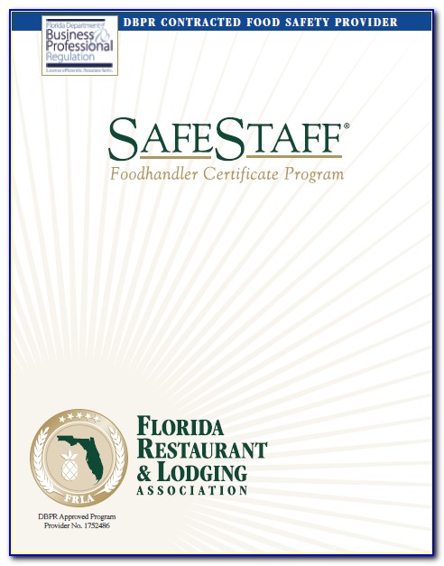 Safestaff Food Handler Certificate Program Book Pdf