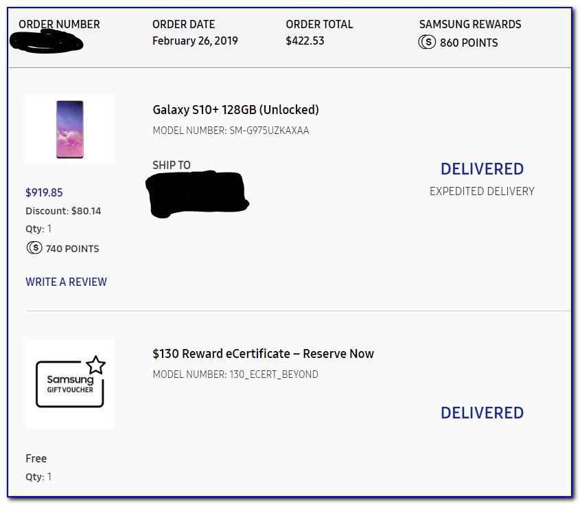 Samsung E Certificate Scheduled