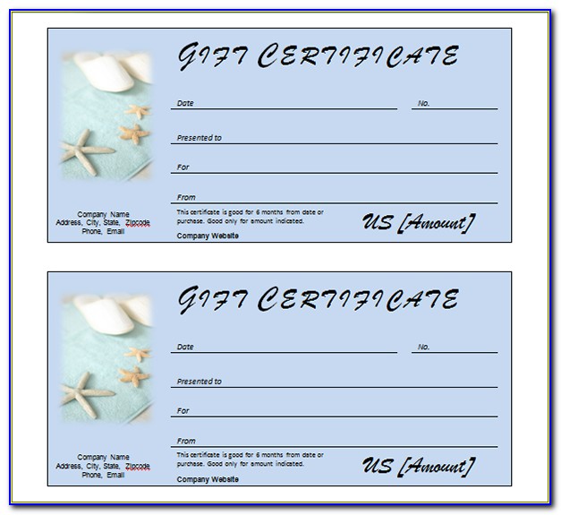 Spa Pedicure Gift Certificate Template Free