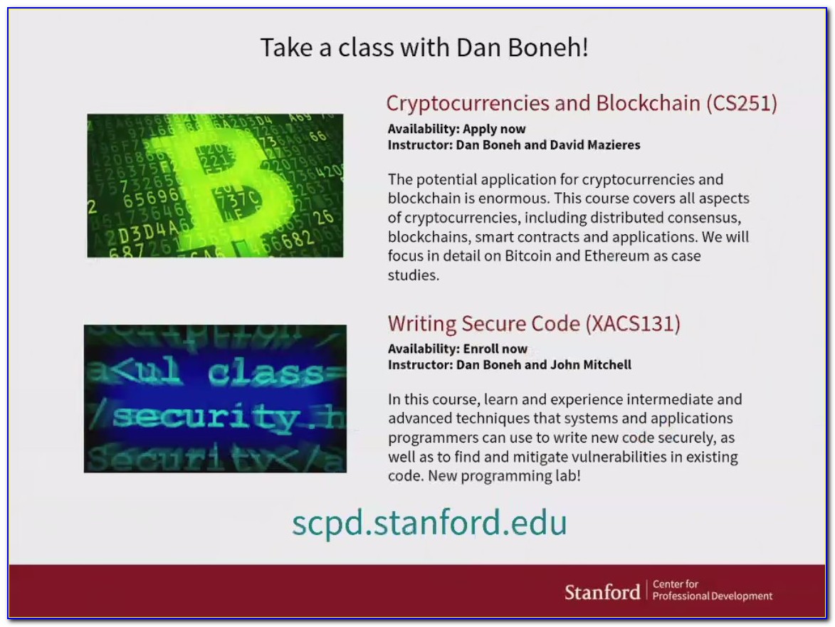 Stanford Cyber Security Graduate Certificate