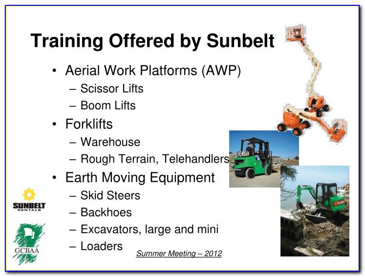 Sunbelt Forklift Certification