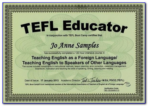 Tefl Certification Course In Bangalore