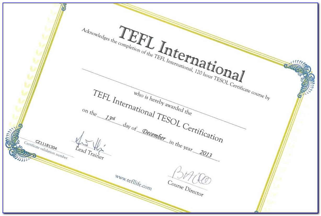 Tefl Certification Usa