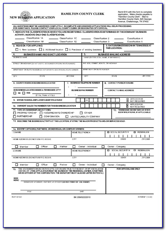 Tennessee Death Certificate Form