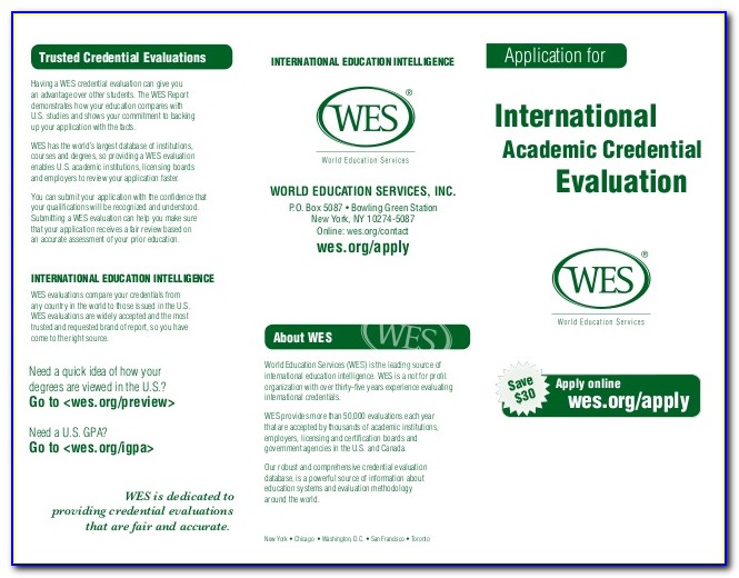 Wes Education Evaluation Validity