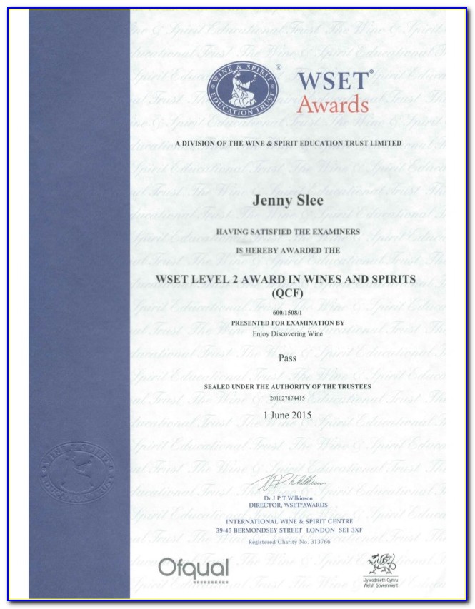 Wset Advanced Certificate In Wines And Spirits
