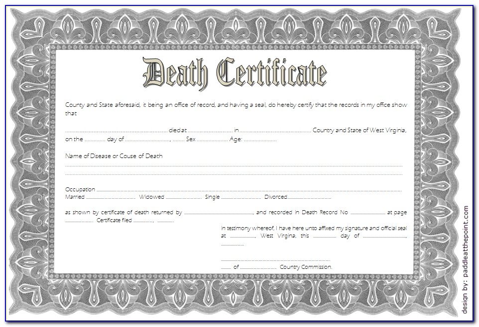 Wv State Certified Birth Certificate