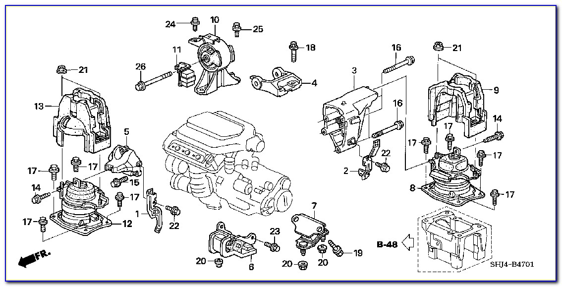 1997 Honda Civic Engine Mount Diagram