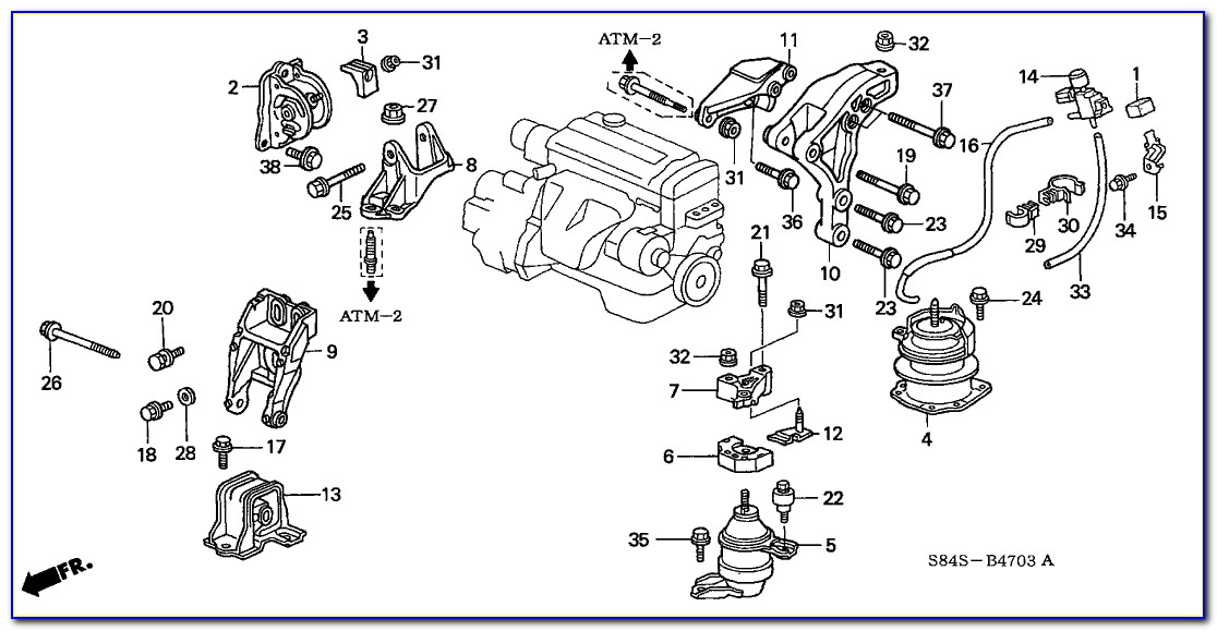 2003 Honda Civic Engine Mount Diagram