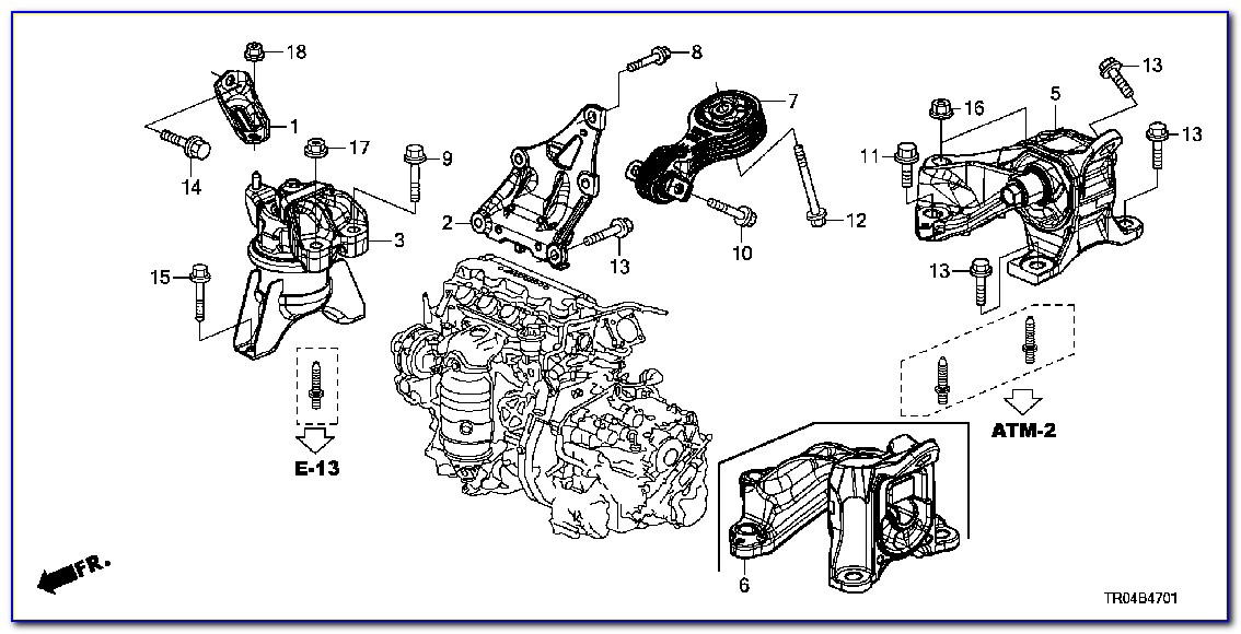 2005 Honda Civic Engine Mount Diagram