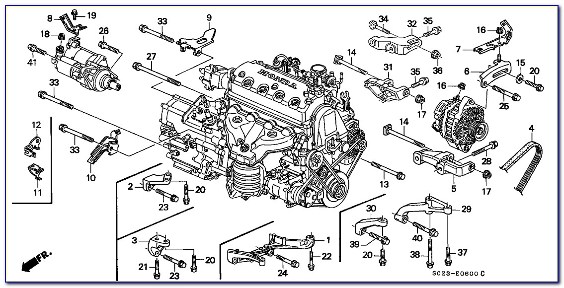 2007 Honda Civic Engine Mount Diagram
