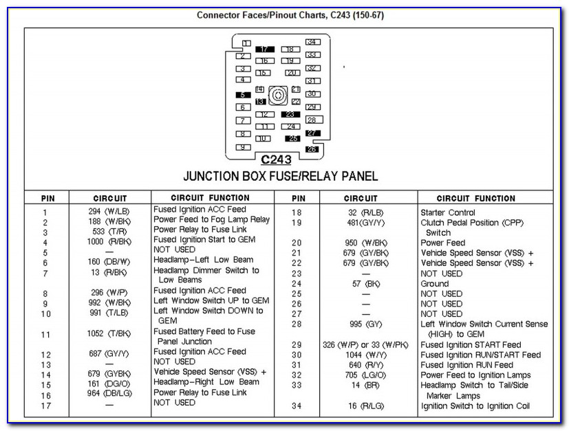 2008 Ford F450 Super Duty Fuse Box Diagram