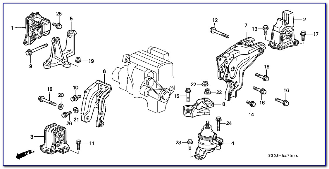2008 Honda Civic Engine Mount Diagram
