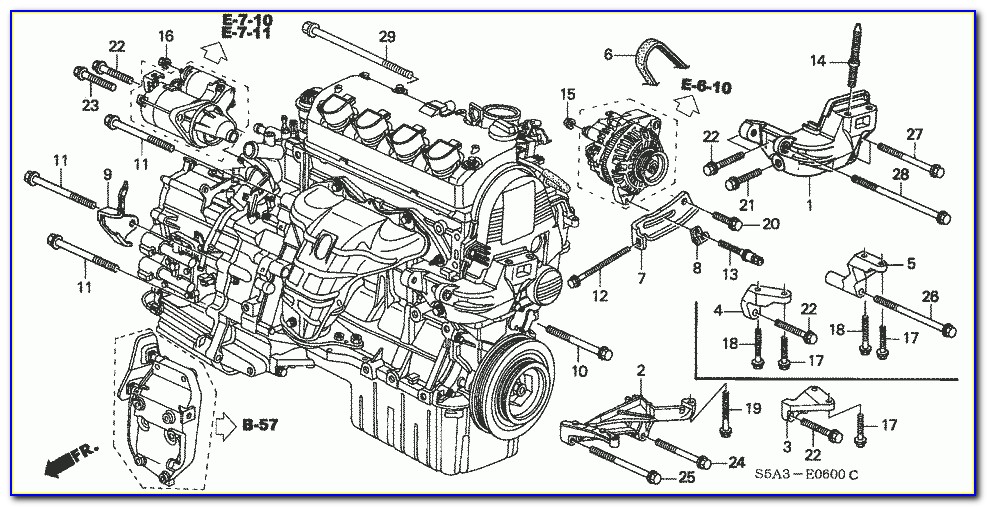 2012 Honda Civic Engine Mount Diagram