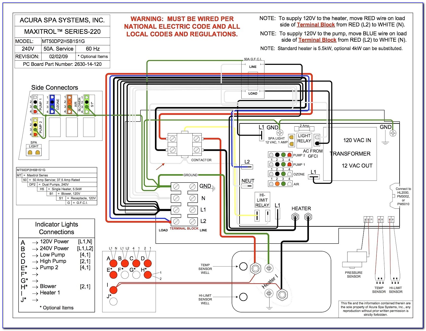 220 Volt Hot Tub Wiring Diagram