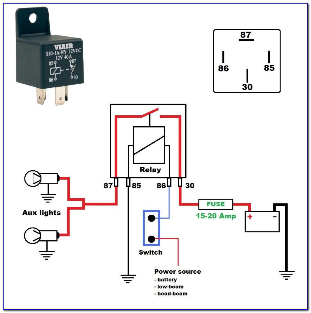 5 Pin Relay Wiring Diagram With Switch