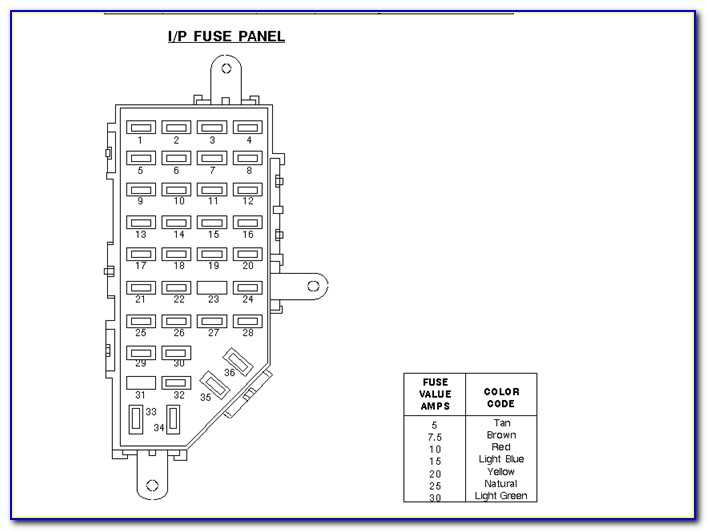 98 Ford Explorer Fuse Block Diagram