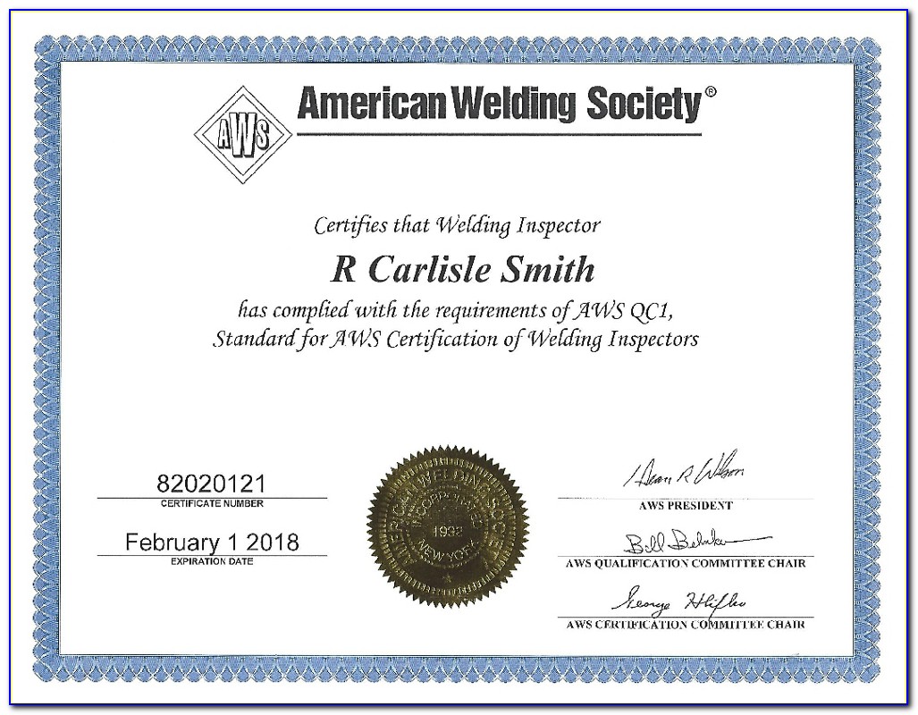Aluminum Mig Welding Certification Test