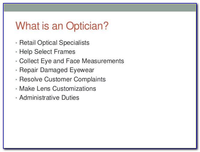 Certified Optician Salary California