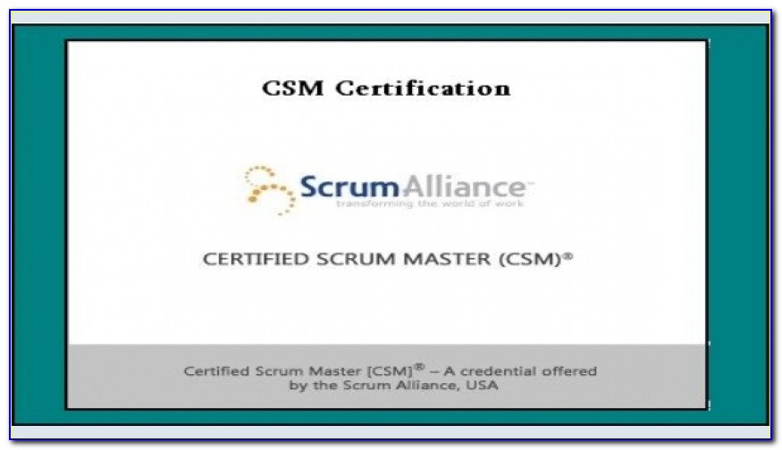 Certified Scrum Master Certification Salary