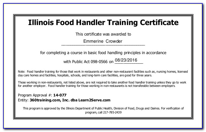 Cifs Food Handler Certification Course