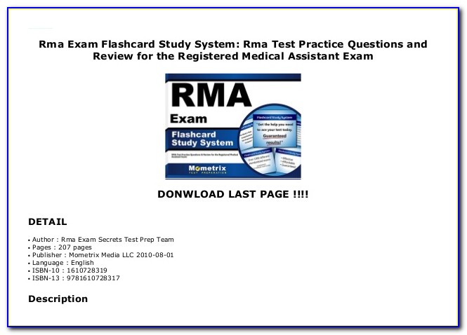 Cma Rma Certification Exams