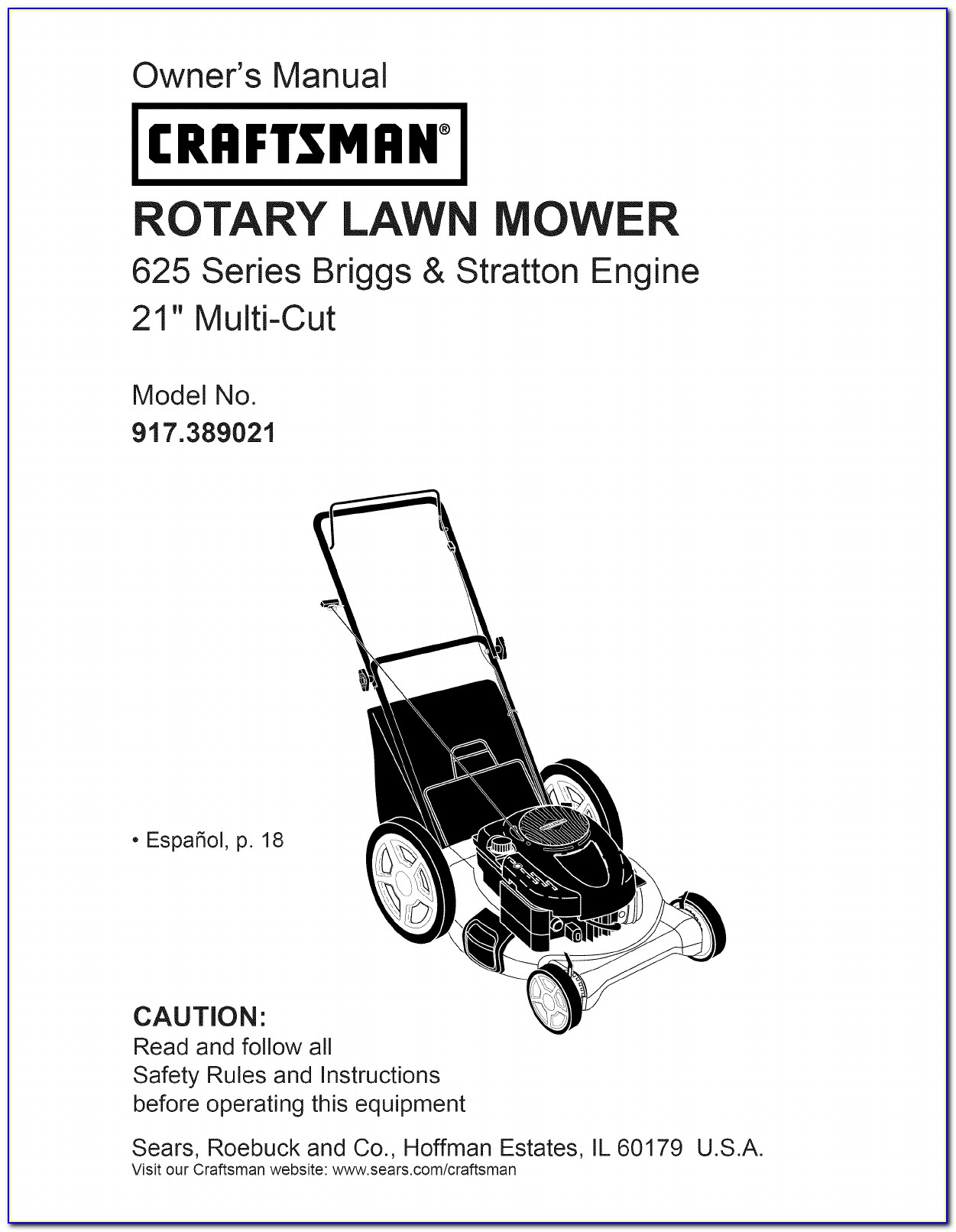 Craftsman Lawn Mower Model 917 Wiring Diagram