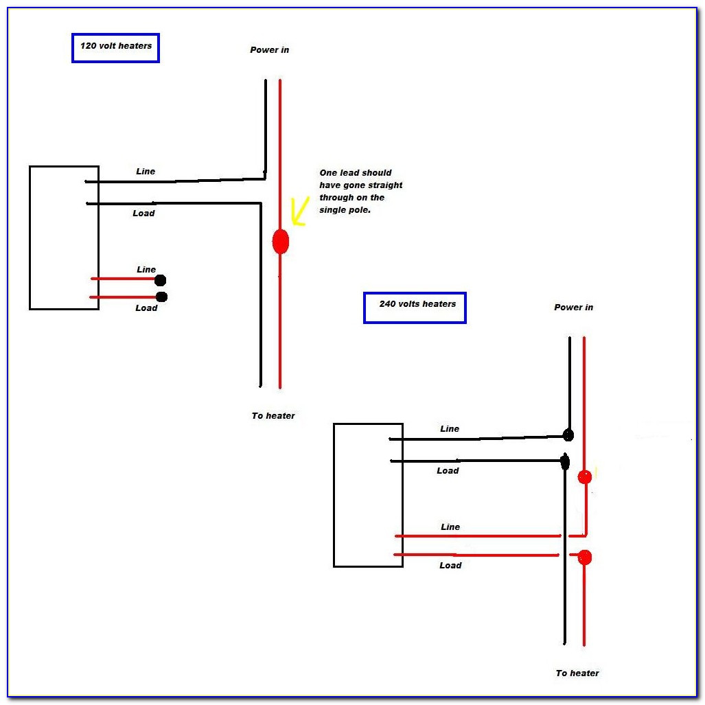 Double Pole Wall Thermostat Wiring Diagram