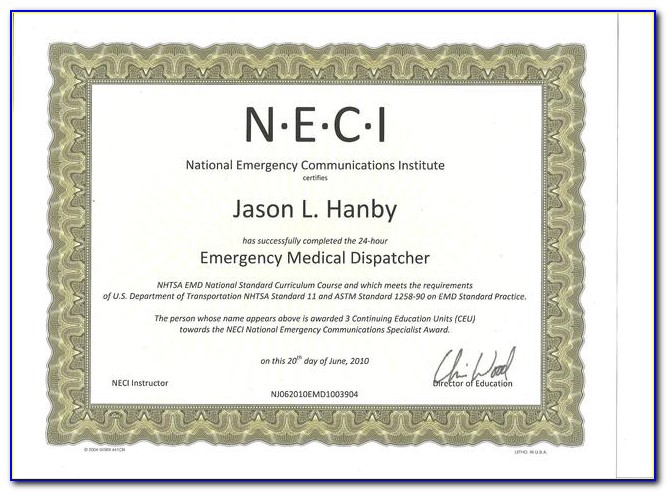 Emergency Medical Dispatch Certification Nj