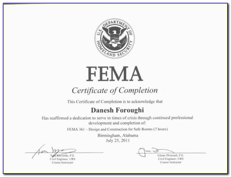 Fema Floodproofing Certificate Form