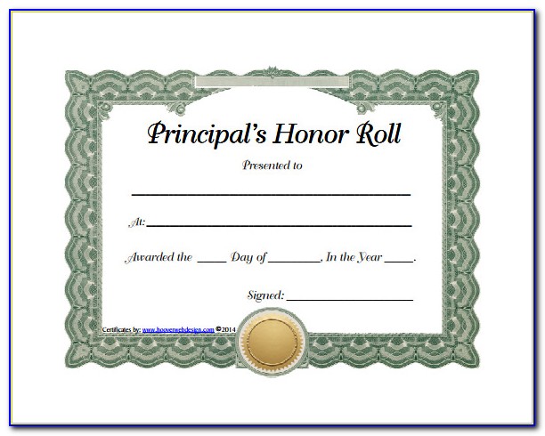 Free Printable A B Honor Roll Certificates