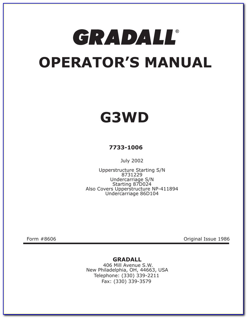 Gradall Operator Certification