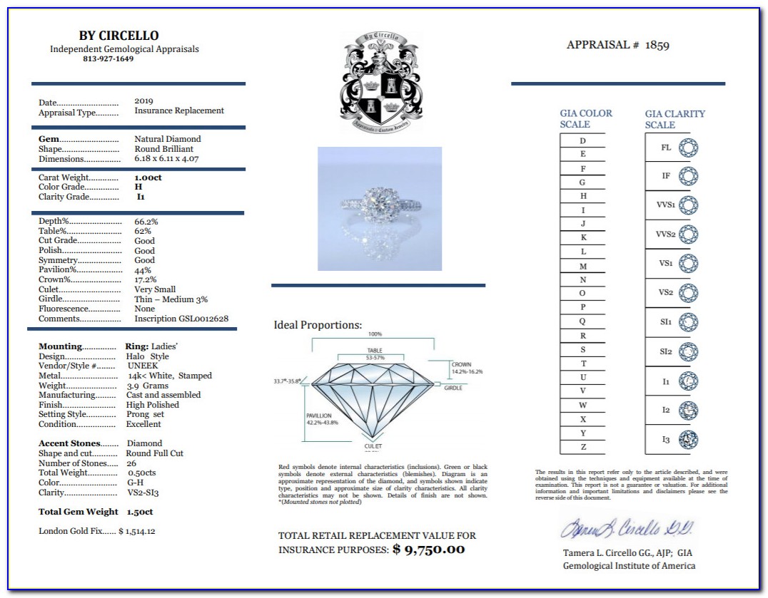 Gsl Diamond Certificate