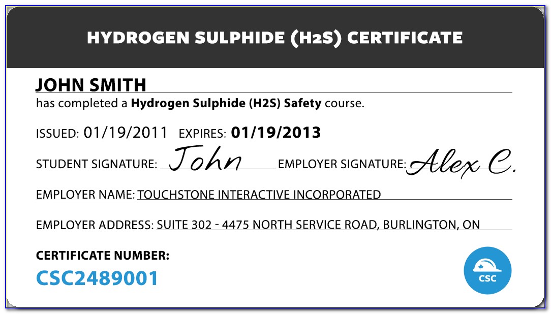 H2s Trainer Certification