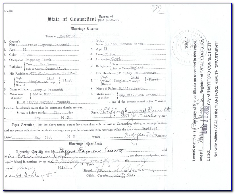 Hartford Ct Vital Records Birth Certificate