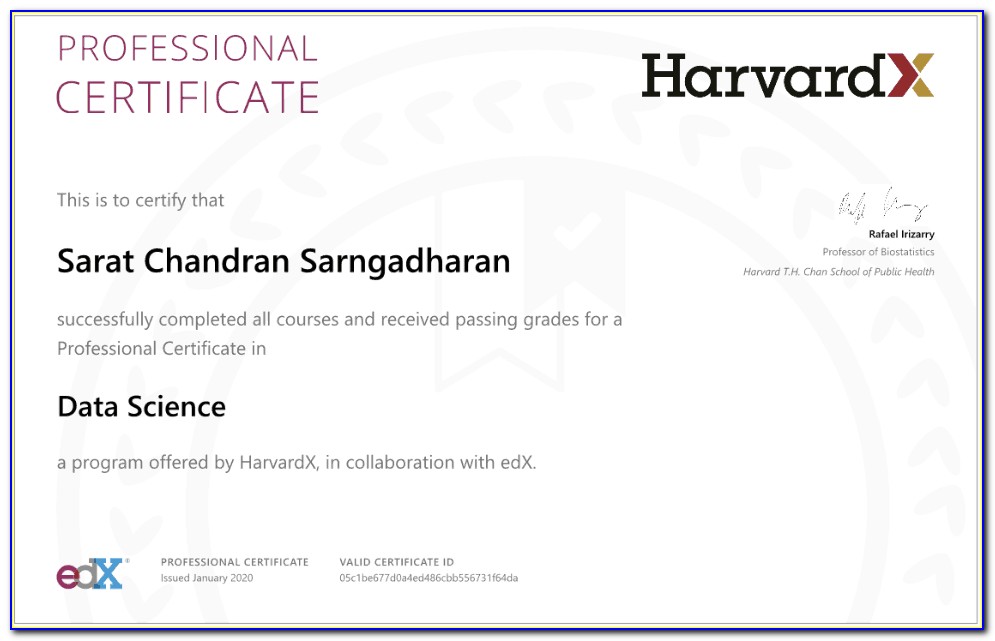 Harvard Professional Certificate In Data Science Reddit