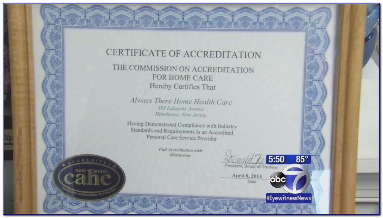 Home Health Aide Certificate Nj