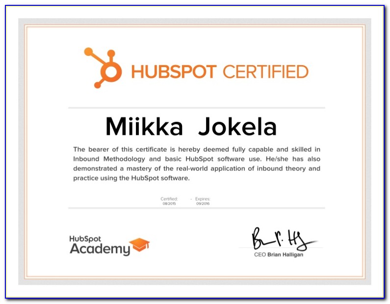 Hubspot – Content Marketing Certification Course