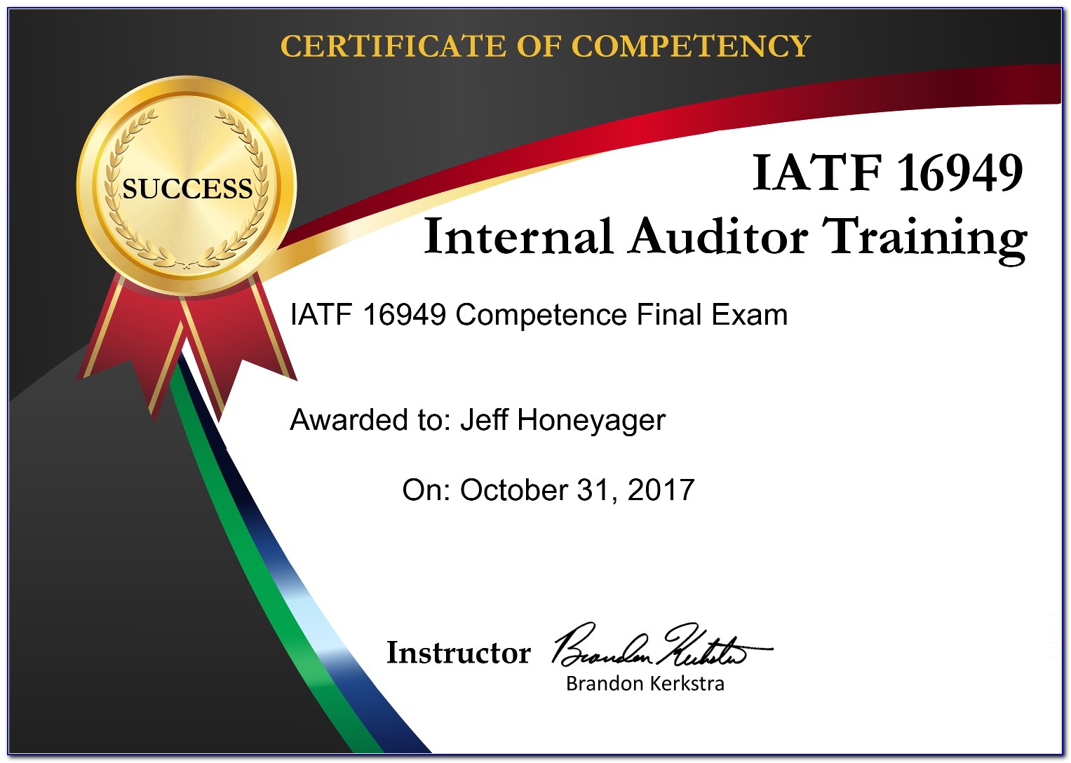 Iatf Auditor Certification